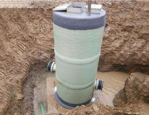 Industrial And Commercial FRP Pump Station , Wastewater Lift Station PLC Control