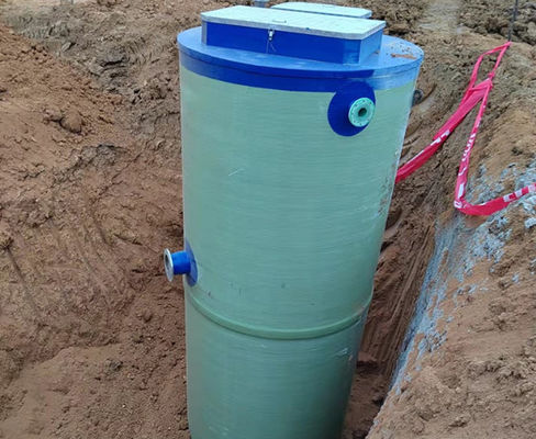 Industrial And Commercial FRP Pump Station , Wastewater Lift Station PLC Control