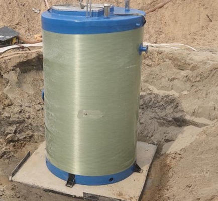 Industrial And Commercial FRP Pump Station , Wastewater Lift Station PLC Control