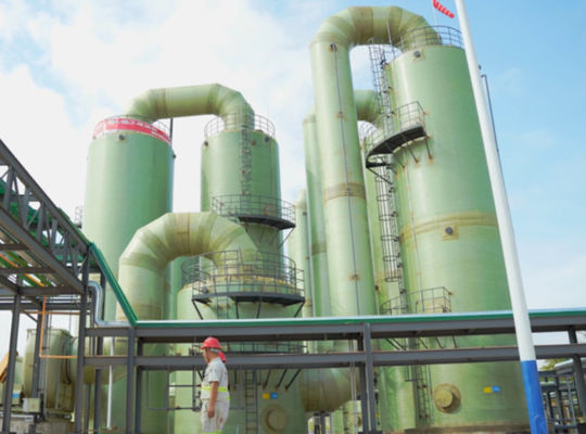 Lightweight FRP GRP Bromine Extraction Tower Maintenance Less For Seawater Production
