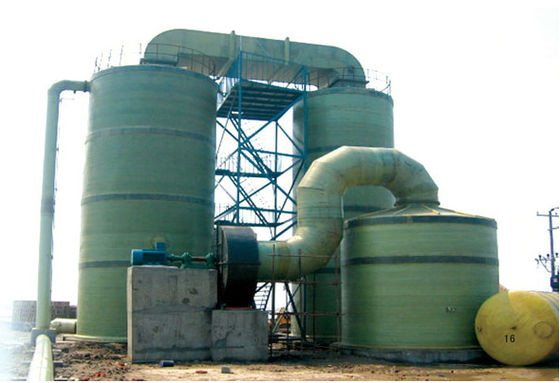 FRP GRP Material Bromine Absorption Tower Anti Corrossion For Chemical Industry