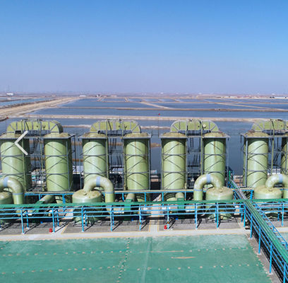 FRP GRP Material Bromine Absorption Tower Anti Corrossion For Chemical Industry