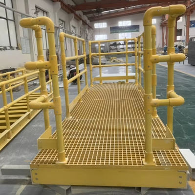 Weather Proof Fiberglass Handrail GRP FRP Railing Systems For Outdoor Steps