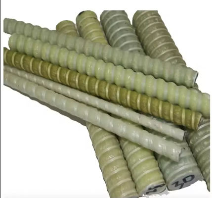 Corrosion Resistant FRP Fibreglass Rebar Glass Fibre Reinforcement Bars Custom Length