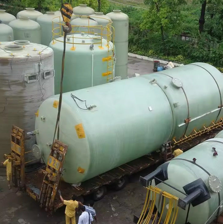 1000L Horizontal Fiberglass FRP Tank For Water Oil Gasoline Acid Alkali Storage