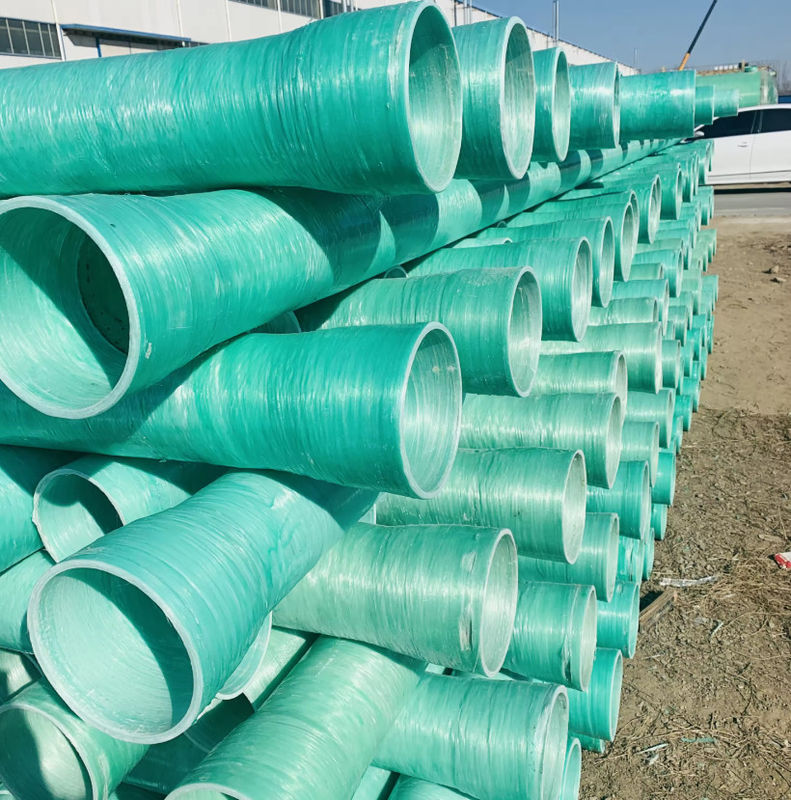 Fiberglass Glass Fiber Reinforced Frp Plastics Mortar Pipes  Grp Pipe Sand Pipe Anti Corrosion