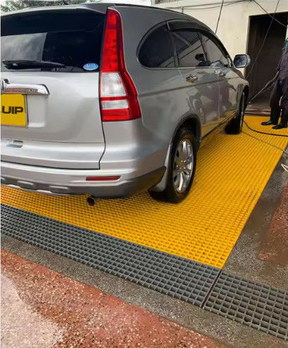 Modern Style Frp Grating Panels Fiberglass Grating Sheet 1220x3660mm For Car Washing Room