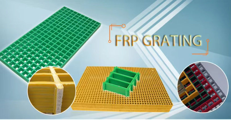 Square GRP FRP Mesh Grating Heavy Duty , Fibreglass Floor Grating Corrosion Resistance