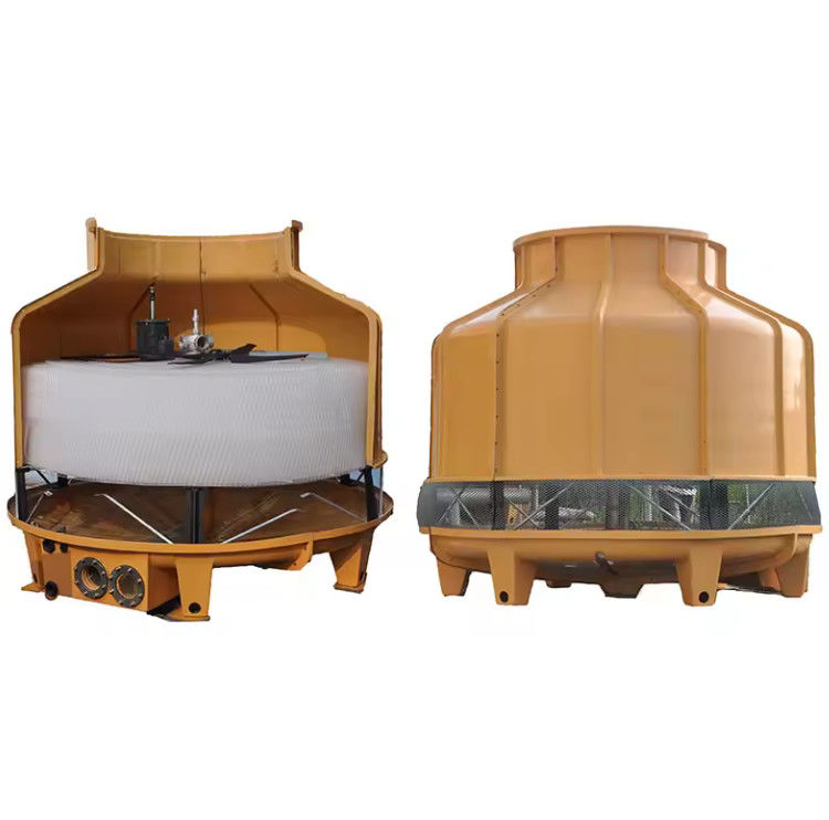 FRP GRP Round Water Cooling Tower , Circular Open Type Cooling Tower High Capacity