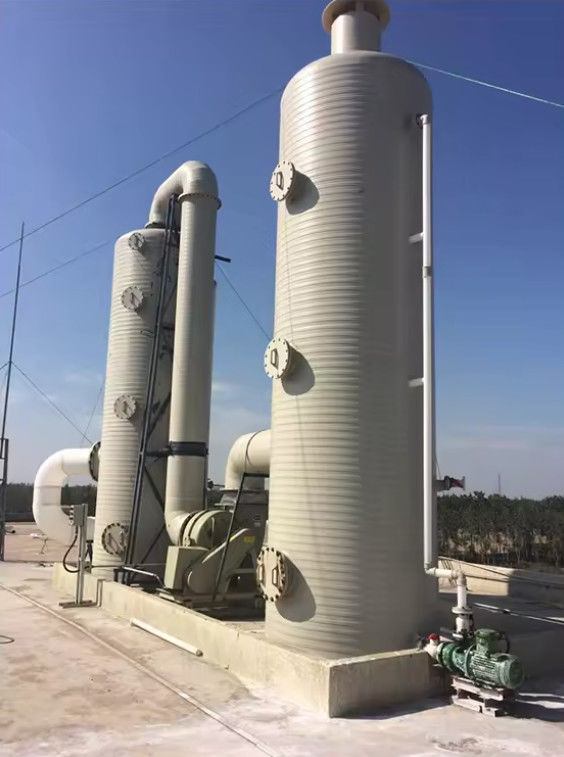 Multi Color Gelcoat FRP Purification Absorption Tower Acid Mist Absorption Customized