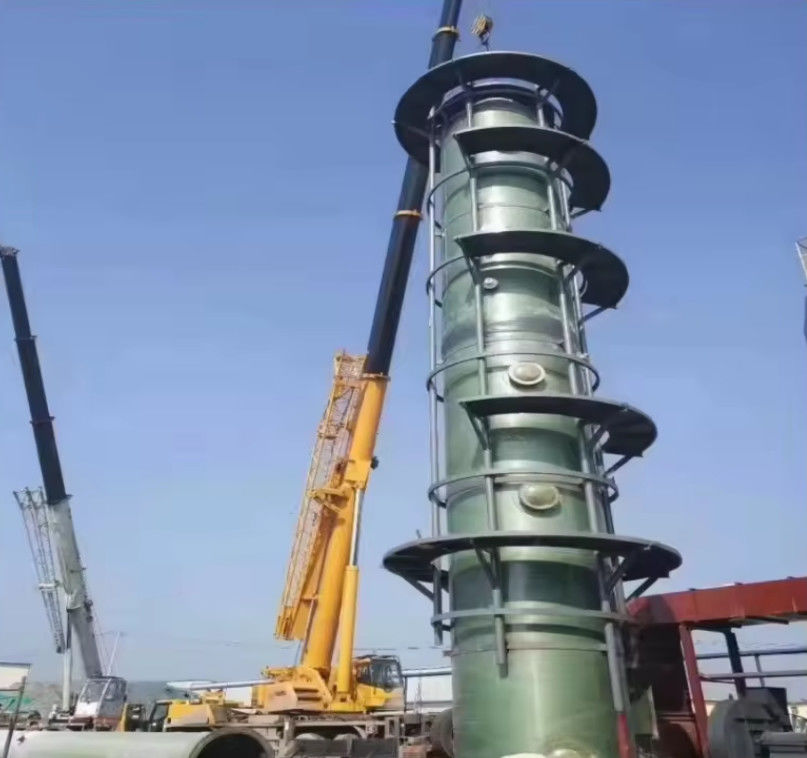 Industrial Fiberglass GRP Frp Absorption Tower For Waste Acid Gas Treatment Purification