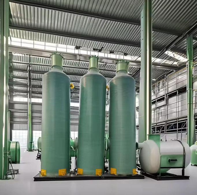 High Strength FRP Absorption Tower Cylindrical Purification Tower For Acid Alkali Mist
