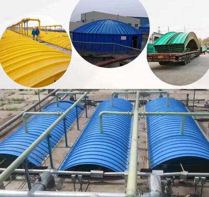 Curved Or Flat shape GRP FRP Cover Plate , Fiberglass Sewage Pool Tank Cover