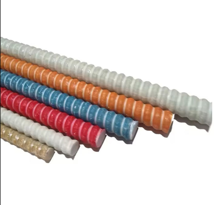 Corrosion Resistant FRP Fibreglass Rebar Glass Fibre Reinforcement Bars Custom Length