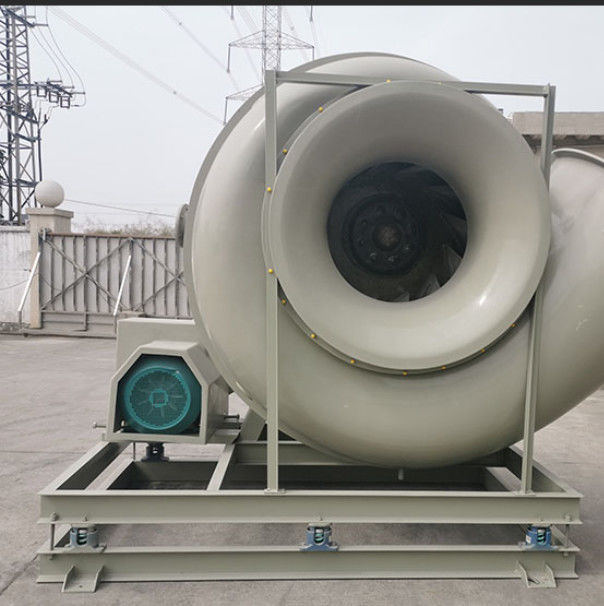 High Wind Power Round FRP Centrifugal Blower Fan Anti Corrosion Low Noise